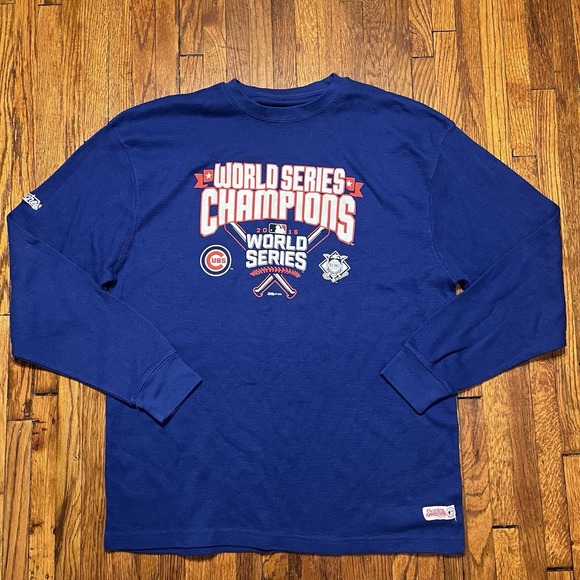 Stitches Other - Stitches Chicago Cubs World Series Champs 2016 Longsleeve Size Large Blue